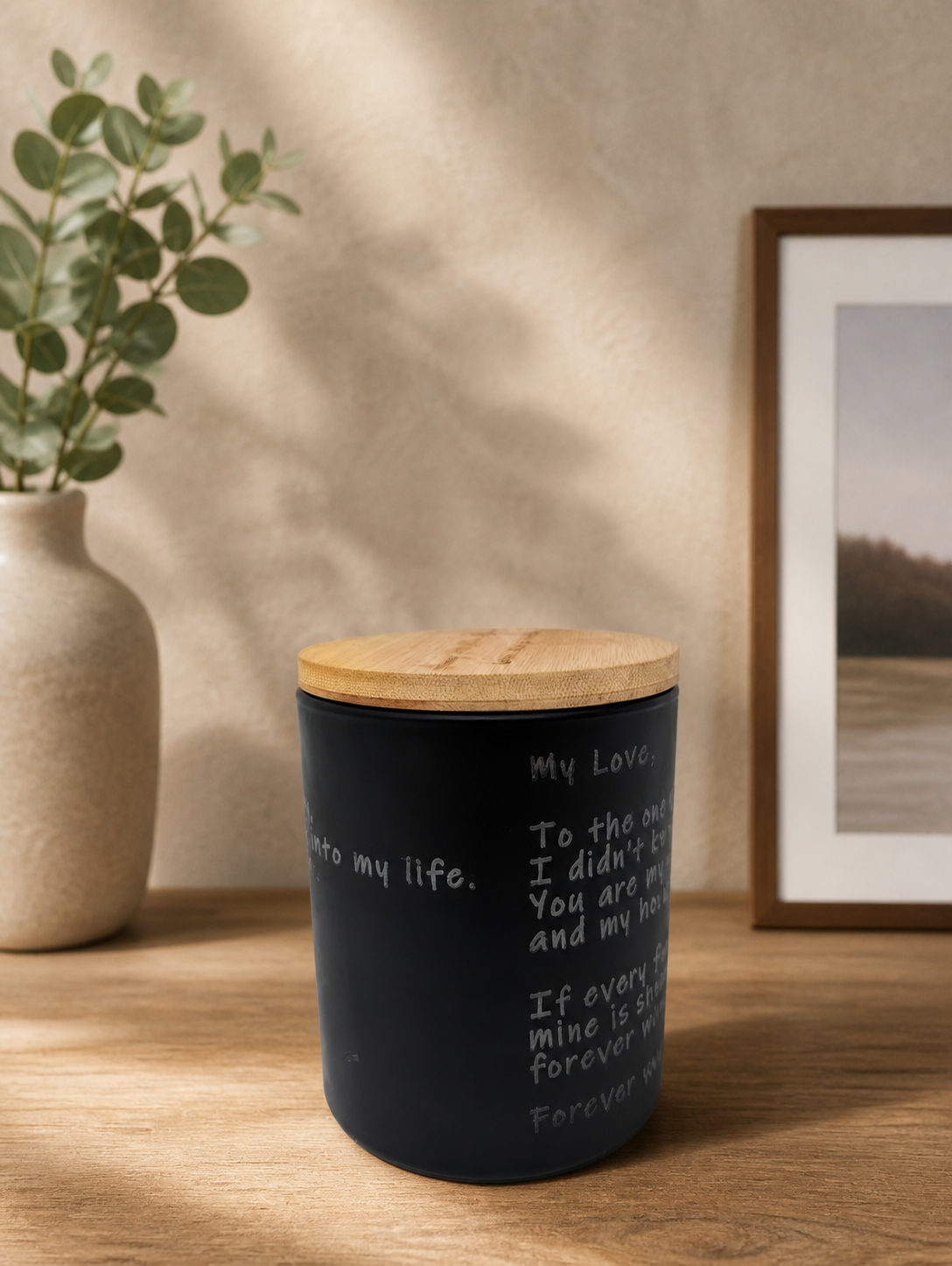 Personalized Engraved Candle – Custom Message Keepsake Gift
