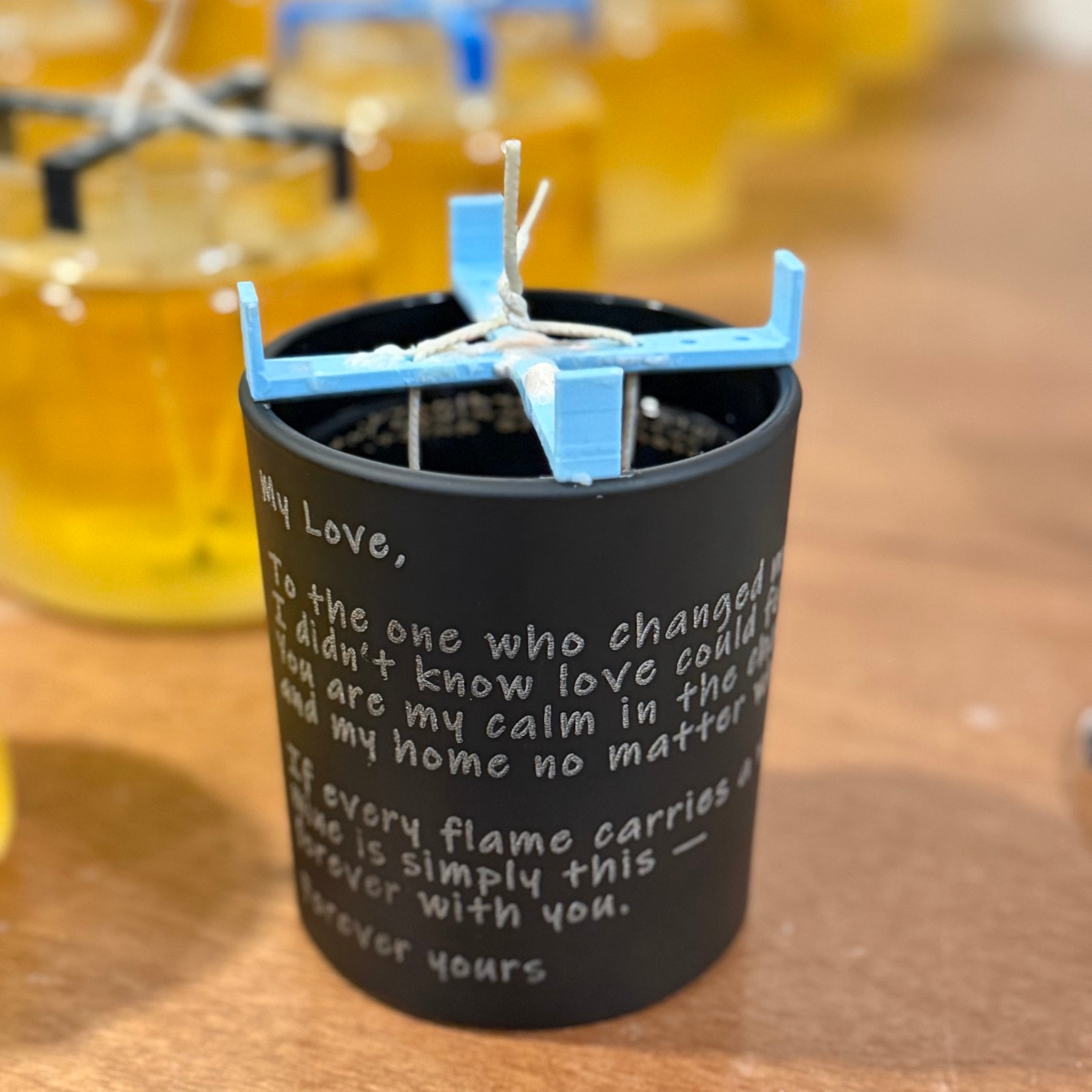 Personalized Engraved Candle – Custom Message Keepsake Gift