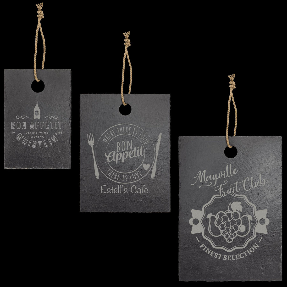 Engraved Slate Board – Family Quote – Custom Cutting Board –